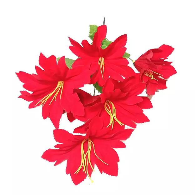 Букет с барх.колокольчиками на 7 голов 42см 350-681 фото 4