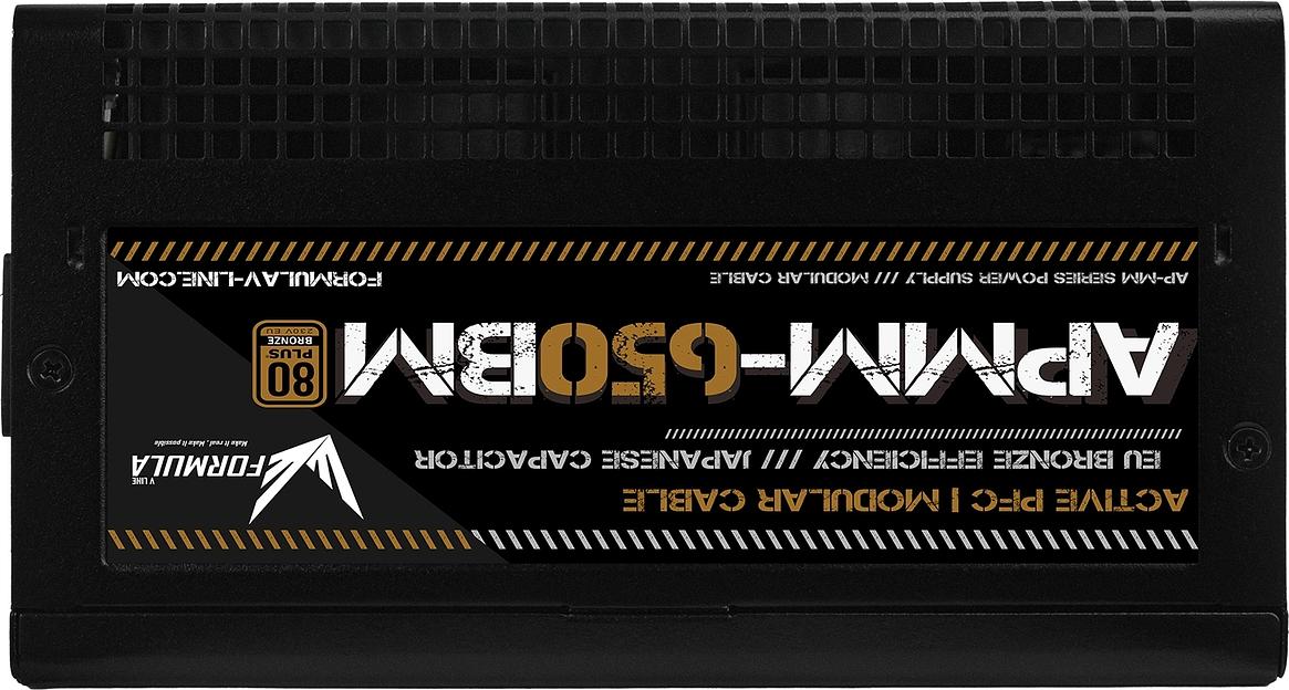Блок питания Formula ATX 650W APMM-650BM 80+ bronze (20+4pin) APFC 140mm fan 6xSATA Cab Manag RTL фото 3