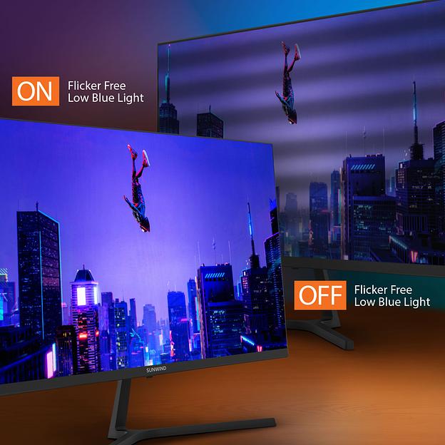 Монитор SunWind 23.8" SM-24FI221 черный IPS LED 5ms 16:9 HDMI M/M матовая 250cd 178гр/178гр 1920x1080 100Hz G-Sync VGA DP FHD 3.0кг фото 5