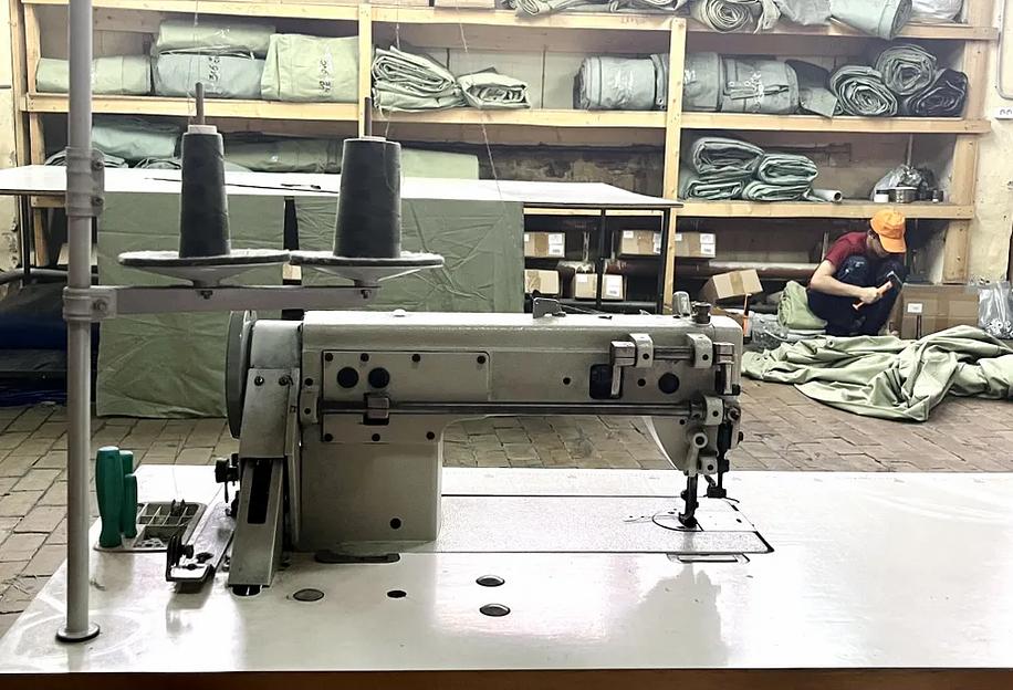 Полог брезентовый ОП (огнеупорная пропитка) 5.5×5.5 м с люверсами по периметру через 1 м опт фото 5