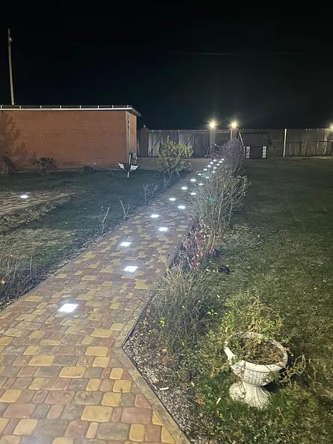 Тротуарный садово-парковый светодиодный светильник в форме брусчатки «тёплый» 10×10×6 см Lightstone фото 7