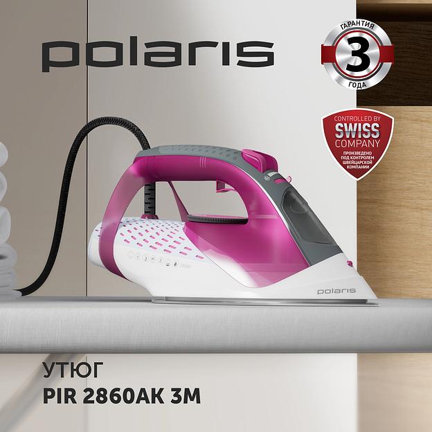 Утюг Polaris PIR 2860AK 2800Вт розовый/черный фото 2
