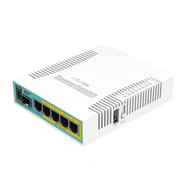 Роутер MikroTik hEX PoE (RB960PGS) 10/100/1000BASE-TX/SFP белый фото 1