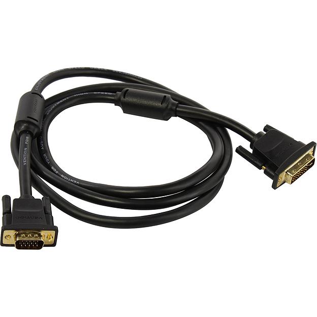 Кабель Vention DVI-I Dual link 24+5M/VGA 15M с ферритовым фильтром - 1.5м. Кабель Vention DVI-I(m)/VGA(m) - 1.5 м (EACBG) фото 5