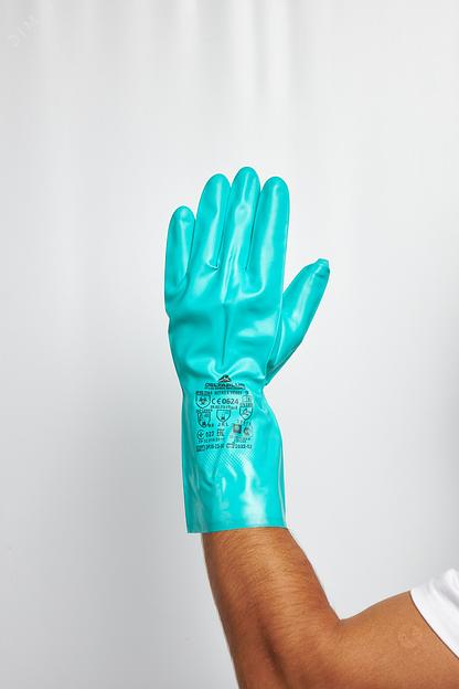 Перчатки VE801 химически стойкие нитриловые размер 8 фото 3