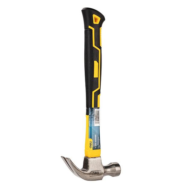 Ударно-рычажный инструмент Deli Молоток-гвоздодер Deli DL5001 250 гр Фиберглассовая рукоять. фото 10