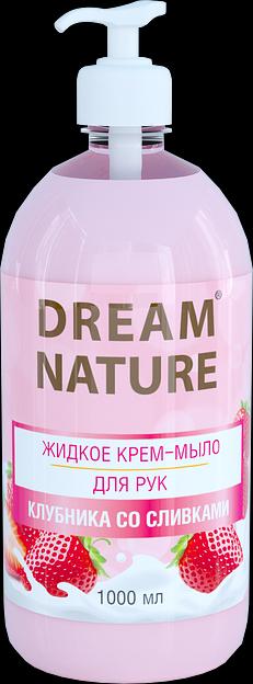Жидкое мыло для рук "Клубника со сливками", Dream Nature, 1000 мл фото 1