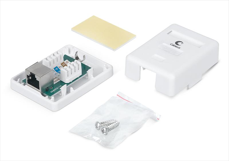 Розетка компьют. rj-45(8p8c), кат 6, экранированная, одинарная, внешняя Cabeus WS-8P8C-Cat.6-SH-1 Розетка компьютерная RJ-45(8P8C), категория 6, экранированная, одинарная, внешняя, Dual IDC (WS-8P8C-Cat.6-SH-1) фото 2