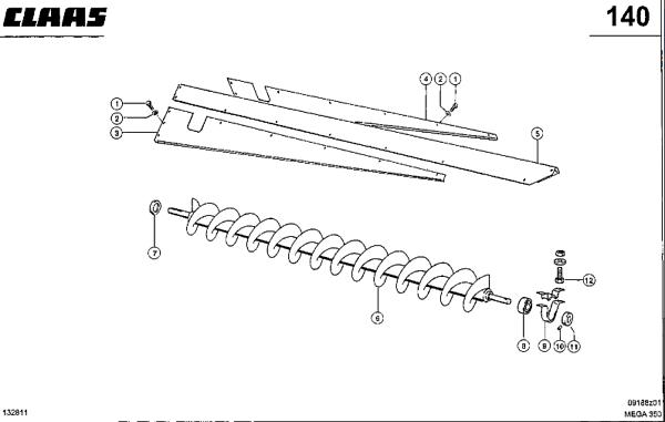 Шнек комбайна CLAAS 000541532 фото 3