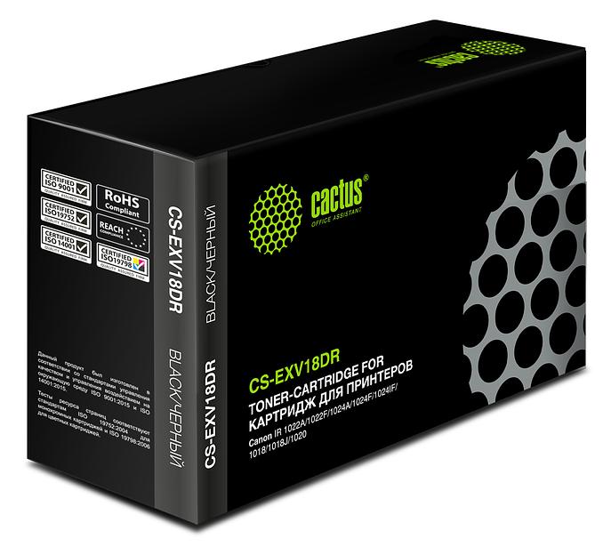 Блок фотобарабана Cactus CS-EXV18DR черный ч/б:26900стр. для IR 1022A/1022F/1024A/1024F/1024IF/1018/1018J/1020/1019J/1023/1025 Canon фото 2
