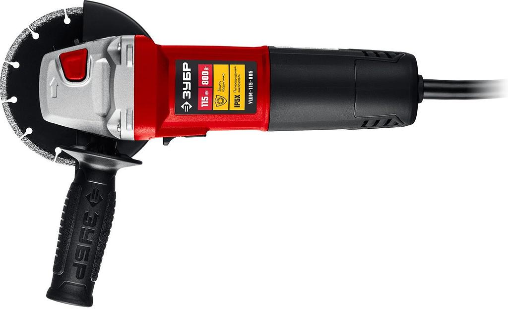 Углошлифовальная машина Зубр УШМ-115-805 800Вт 11000об/мин рез.шпин.:M14 d=115мм фото 2