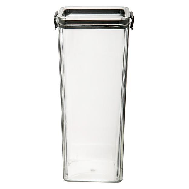 Контейнер с крышкой "два замка", Д90 Ш90 В245, 1800 мл, прозрачный фото 1