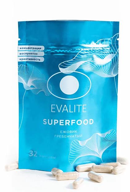 Усилитель функций мозга «Evalite» Superfood, 32 капсулы фото 1