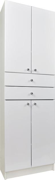 Пенал двухстворчатый DORATIZ 2712.286, белый, с 2 ящиками фото 1