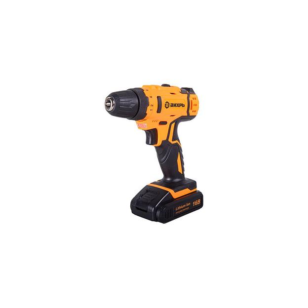 Дрель-шуруповерт Вихрь ДА-16Л-2КА, 1.5Ач, с двумя аккумуляторами [72/14/49] фото 1