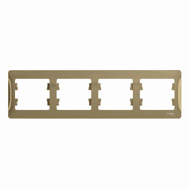 Systeme electric GSL000404 GLOSSA 4-постовая РАМКА, горизонтальная, ТИТАН фото 1