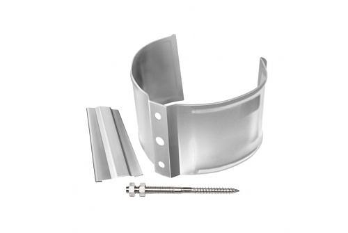 Хомут трубы металлический на камень белый Grand Line фото 1