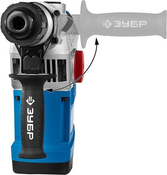 Перфоратор Зубр ЗПМ-40-1250 ЭВК патрон:SDS-max уд.:10Дж 1250Вт (кейс в комплекте) фото 4