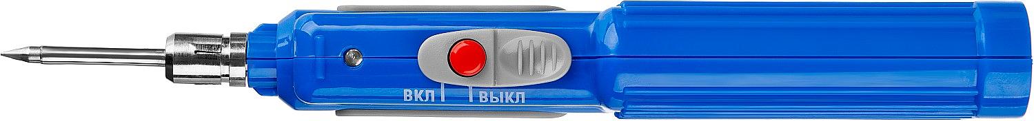 ЗУБР 6 Вт, 3 х AA, конус, высокотемпературное жало, беспроводной паяльник, Профессионал (55410) фото 5