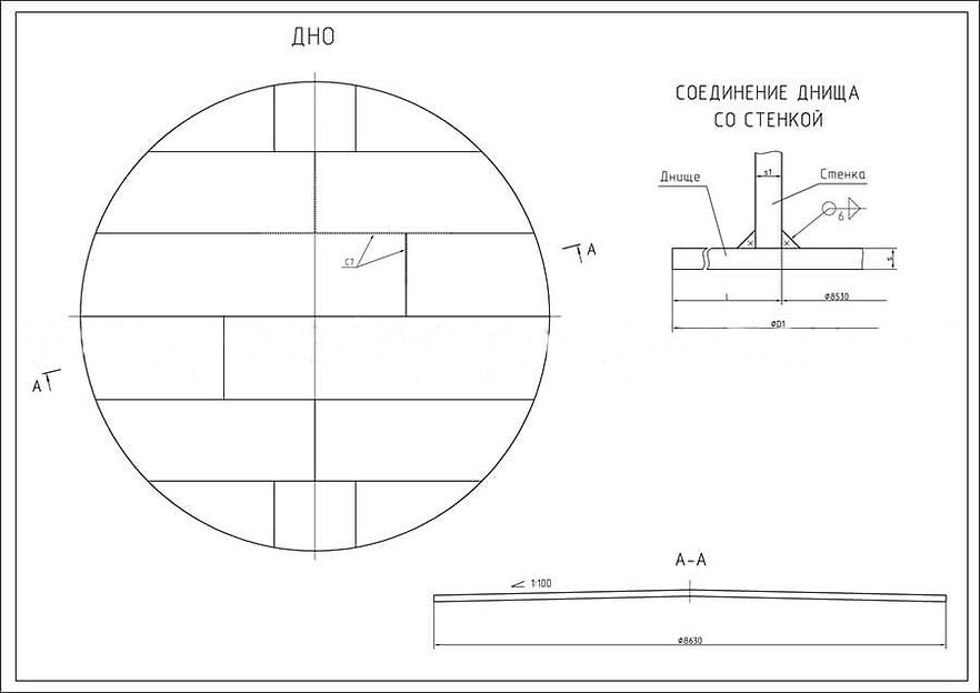 Резервуар вертикальный стальной цилиндрический РВС-500 м³ фото 6