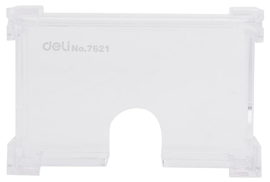 Подставка Deli E7621 для визиток 103х68х34мм прозрачный фото 3