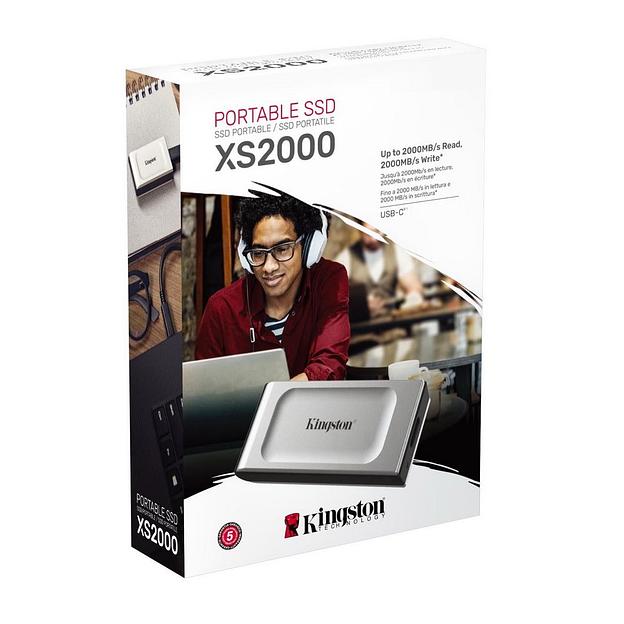 Накопитель SSD Kingston USB-C 2Tb SXS2000/2000G XS2000 XS2000 1.8" серый фото 4
