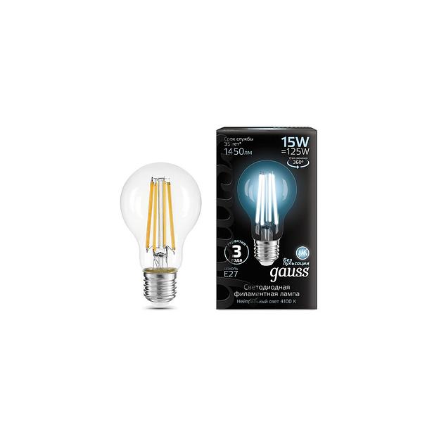 Лампа LED GAUSS E27, груша, 15Вт, 102902215, 10 шт. фото 1