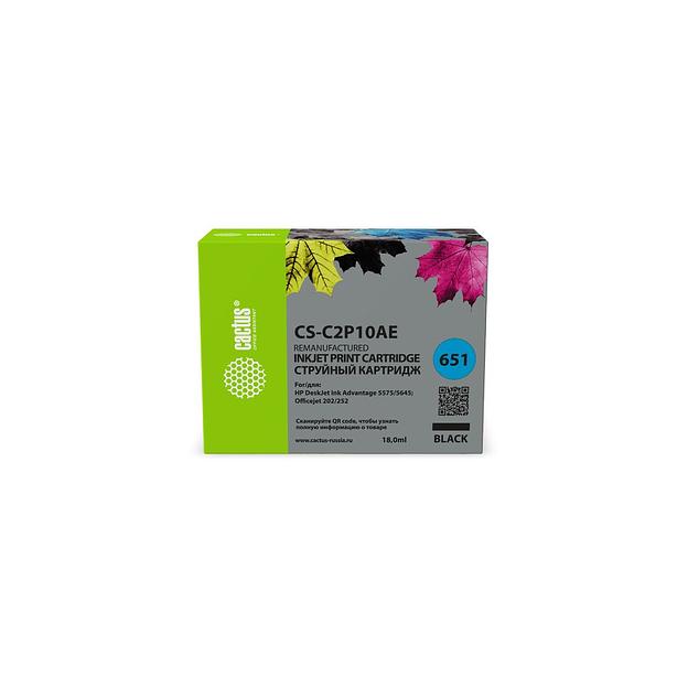 Картридж Cactus CS-C2P10AE, № 651, черный / CS-C2P10AE фото 1