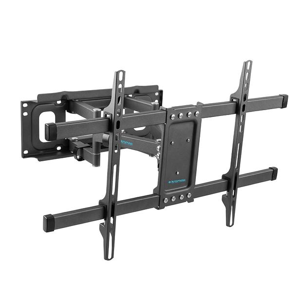 Kromax CORBEL-8 grey titan { 32"-75"; Максимальная нагрузка: 55 кг; VESA: 200x200, 200х300, 200х400, 300х200, 300х300, 300х400, 400х200, 400х300, 400х400, 600х400 мм; Наклон: +5°-12°Поворот: ±90} фото 1