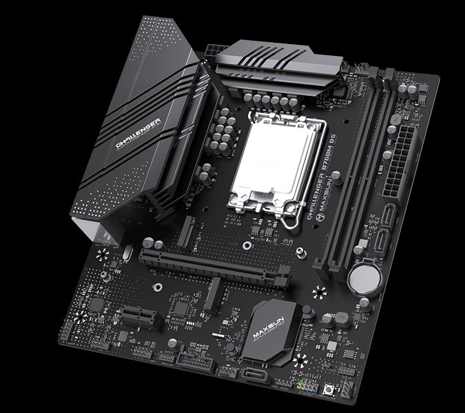 Материнская плата MAXSUN MS-Challenger B760M D5, LGA1700, B760, 2*DDR5, 3*SATA3, 3*M.2, 2*USB 3.2, 6*USB 2.0, 1*PCIEx16, 1*PCIEx1, VGA+HDMI, mATX (MS-Challenger B760M D5) фото 6
