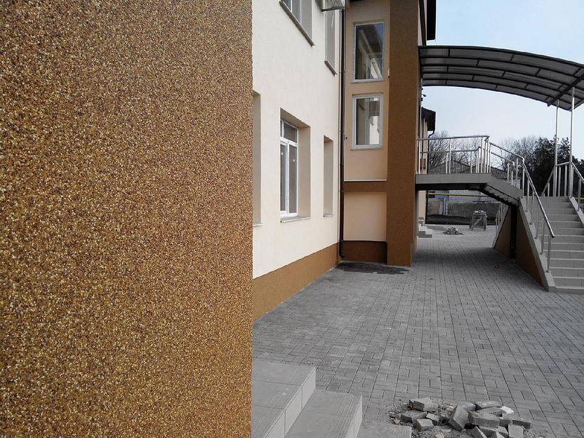 Штукатурка декоративная Bauramix «Liquid Stone» охра 25 кг ОПТ фото 2