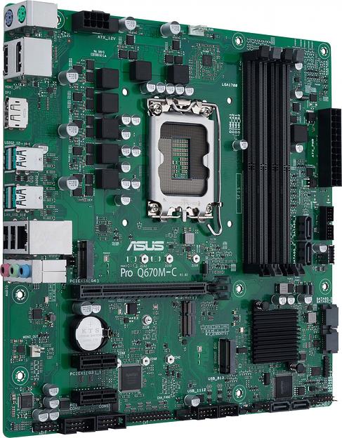 Материнская плата ASUS PRO Q670M-C-CSM, LGA1700, Q670, 4*DDR5, 2*DP+HDMI, SATA 6.0, M.2, RAID, USB 3.2*4, USB 2.0*2, mATX; 90MB19E0-M0EAYC (PRO Q670M-C-CSM) фото 2