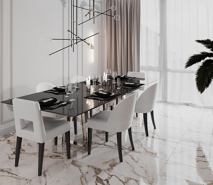 Calacatta bronze керамогранит белый полированный 60x60 опт фото 2