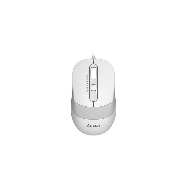 Мышь проводная A4TECH Fstyler FM10S, оптическая, USB, 1600dpi, белый и серый [fm10s usb white] фото 1