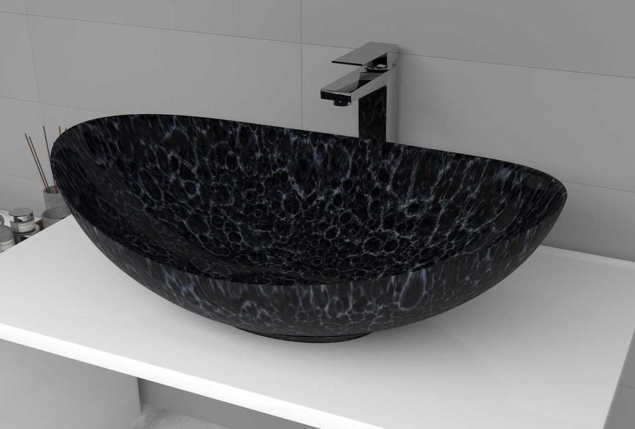 Раковина накладная для ванной комнаты Марко «Ореол серебряный вулкан» ОПТ фото 1