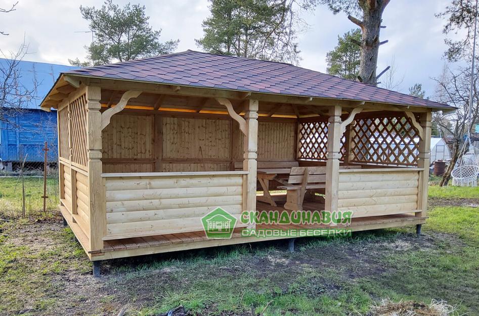 Беседка «Скандинавия» 6×4 м фото 3