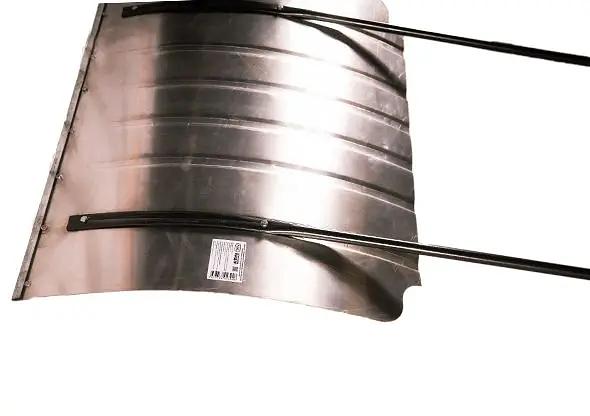 Движок алюминиевый формованный большой 750х600 мм с металлической планкой, арт.СНЕГ-04.26 ОПТ фото 2