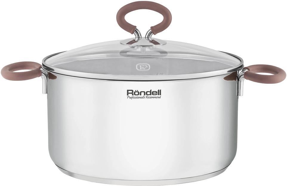 Кастрюля Rondell Etery RDS-1600 5.1л. d=24см (с крышкой) стальной фото 2