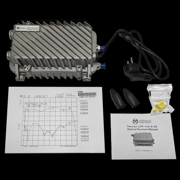 Приёмник оптический для сетей КТВ Vermax-LTP-114-9-OS фото 4