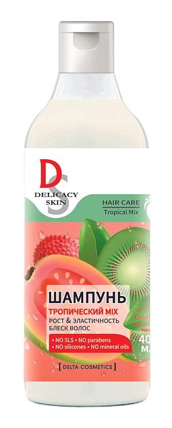 Шампунь Delta «Тропический Mix» 400 мл ОПТ  фото 1