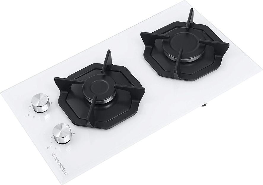 Газовая варочная поверхность Maunfeld EGHG.32.2CW/G белый фото 5