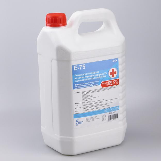 Средство на основе перекиси водорода 3% с дез. эффектом E-75 5кг фото 2