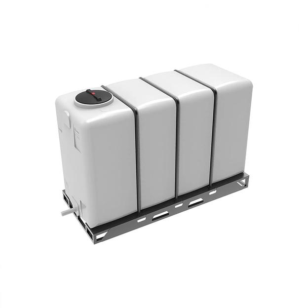 Емкость KR 4000 л с 1 патрубком 63 мм в обрешетке N, полный слив фото 1