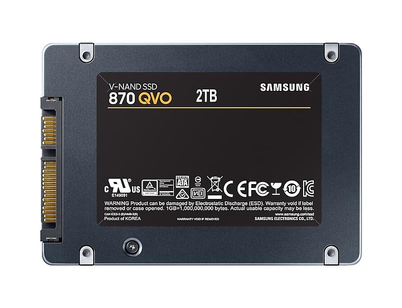 SSD Samsung 870 QVO 2Тб, 2.5", SATA3, Retail, QLC, Чтение:560мб/с, Запись:530мб/с (MZ-77Q2T0BW) фото 2