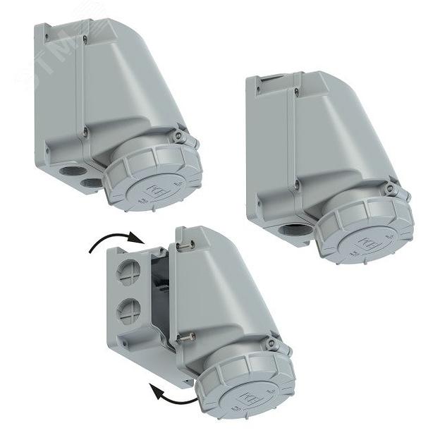 Розетка настенная 63А/400V/3P+N+E/IP67 фото 2