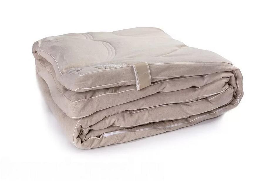 Одеяло 140х205 см «МАКСИ» лён с кантом и замком ОПТ фото 1