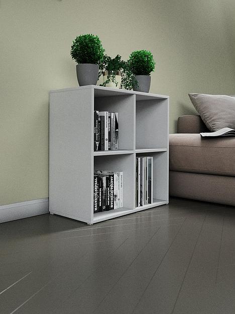 Стеллаж 2×2 4-секционный Wood&Stone «Малави» 320 белый 68.8×34.5×69.3 см фото 2