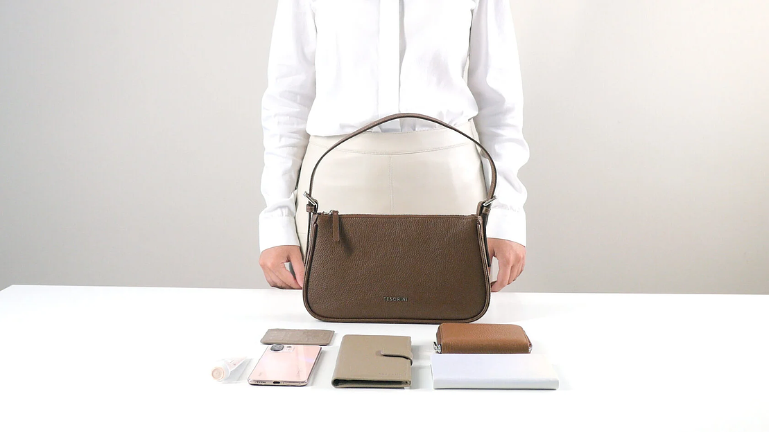 Сумка женская «Penny» коричневая ОПТ фото 7