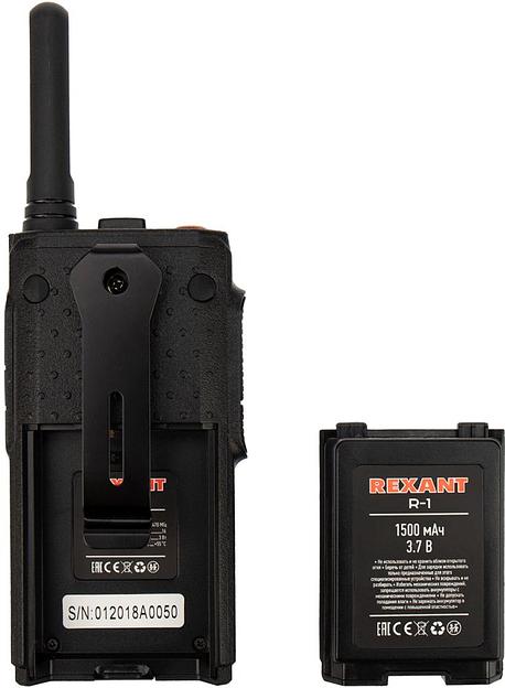 Рация Rexant R-1 16кан. до 9км аккум. черный/красный (46-0871) фото 2