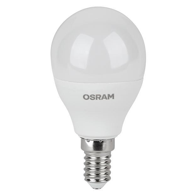 Лампа светодиодная LED 7 Вт E14 3000К 560Лм шарик 220 В (замена 60Вт) OSRAM фото 2